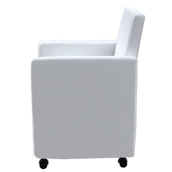 vidaXL Cadeiras de jantar 4 pcs couro artificial branco - Image 3