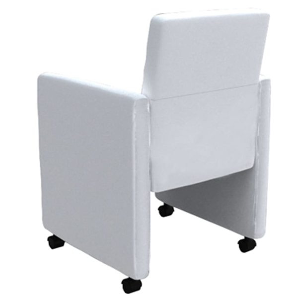vidaXL Cadeiras de jantar 4 pcs couro artificial branco - Image 4