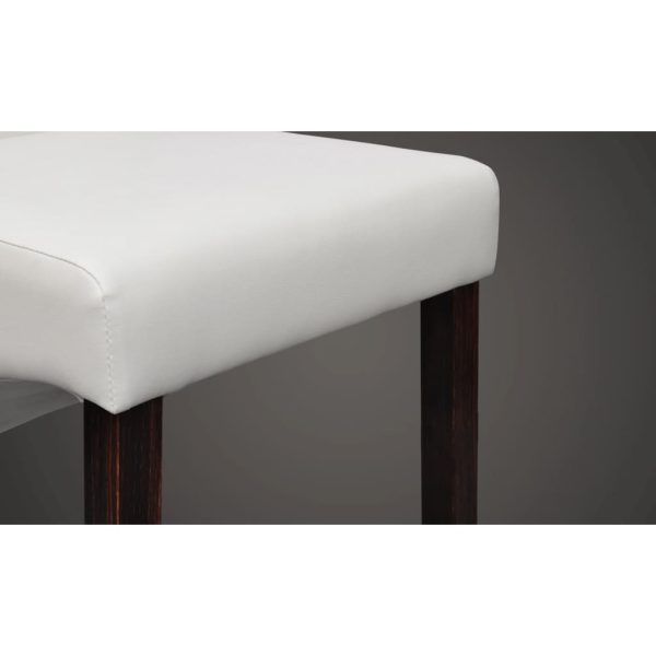 Cadeiras de jantar 4 pcs couro artificial branco - Image 6