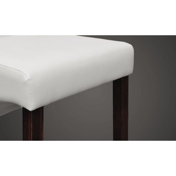 Cadeiras de jantar 6 pcs couro artificial branco - Image 6