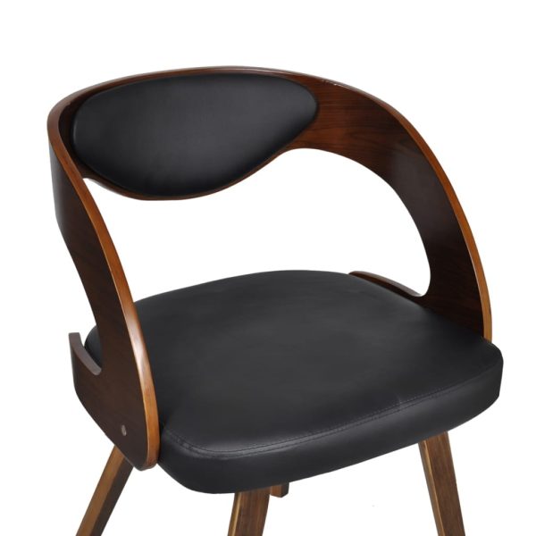 Cadeiras de jantar 2 pcs couro artificial castanho - Image 4