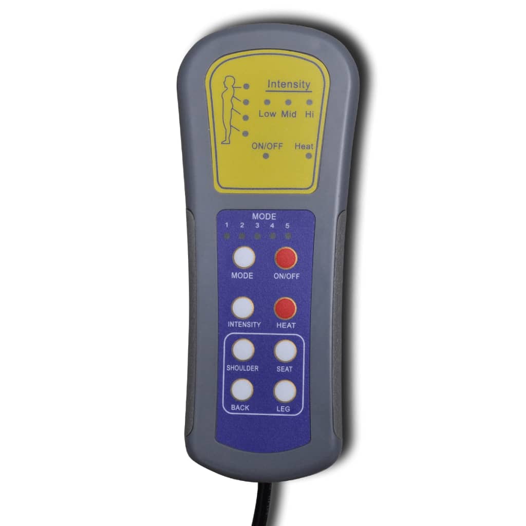 Cadeira de massagens couro artificial preto - Image 4