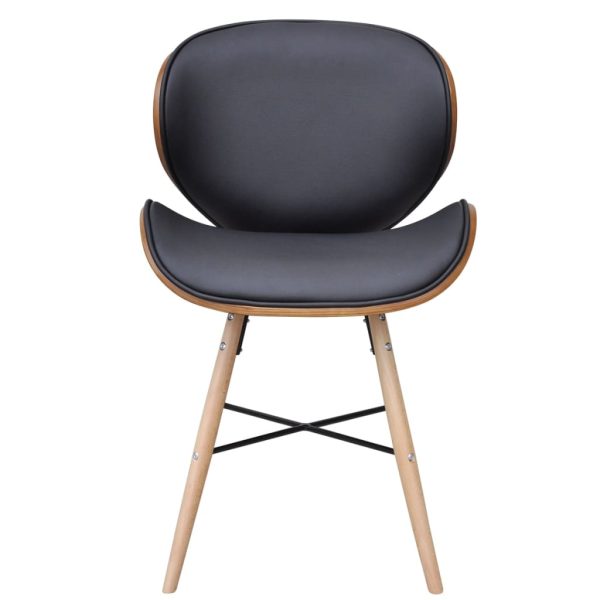 Cadeiras jantar 2 pcs madeira curvada e couro artificial - Image 3