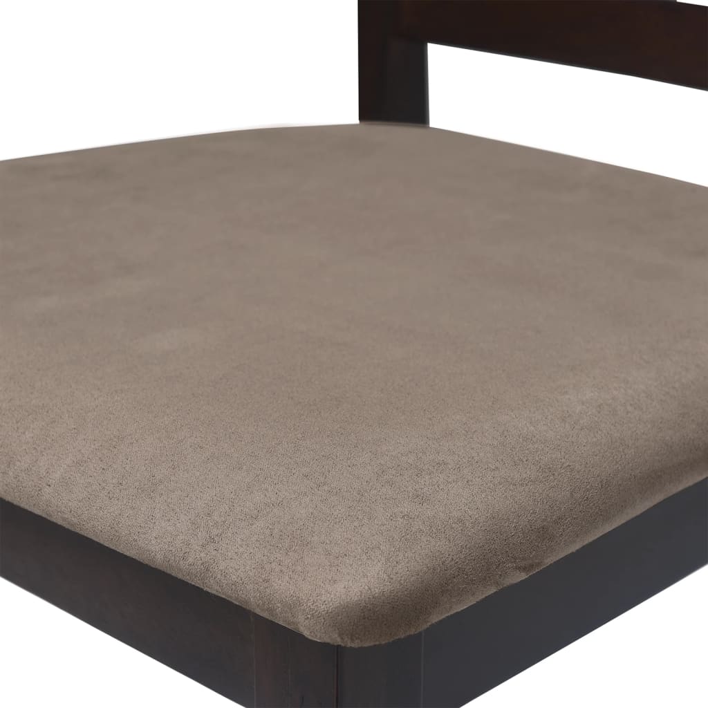 Bancos de bar 2 pcs tecido castanho - Image 7