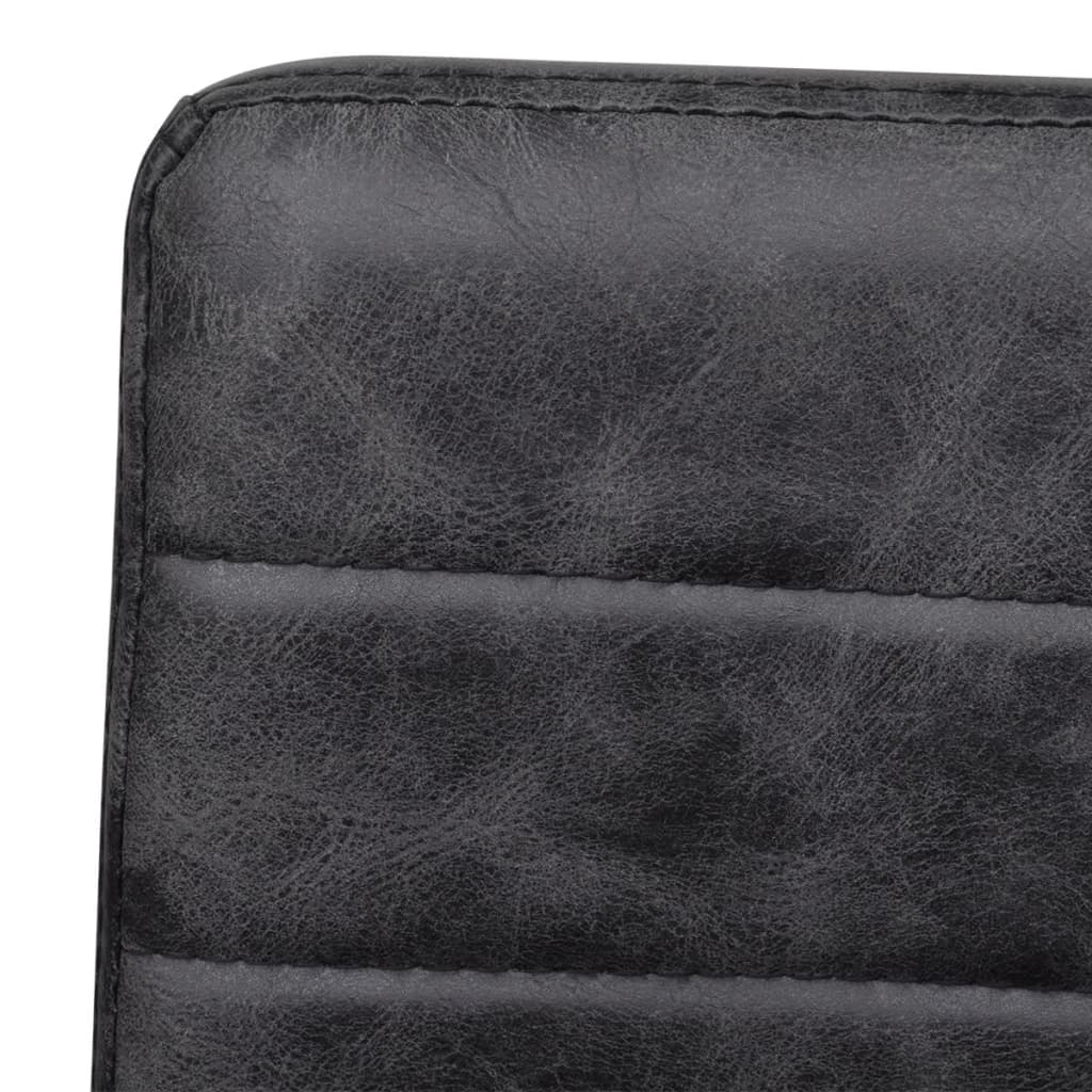 Cadeiras de jantar cantilever 2 pcs couro artificial preto - Image 6