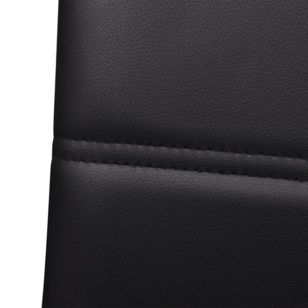 Cadeiras de jantar cantilever 2 pcs couro artificial preto - Image 6