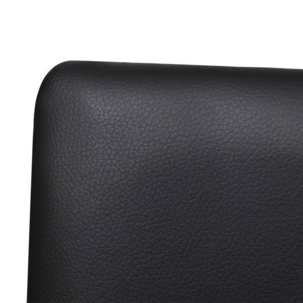 Cadeiras de jantar cantilever 2 pcs couro artificial preto - Image 7