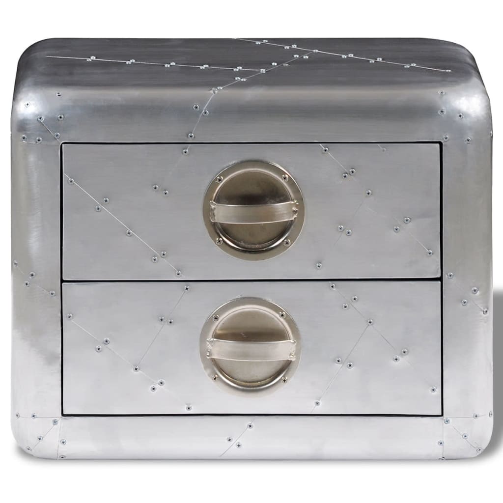 Mesa de apoio aviador com 2 gavetas piloto de aeronave vintage - Image 2