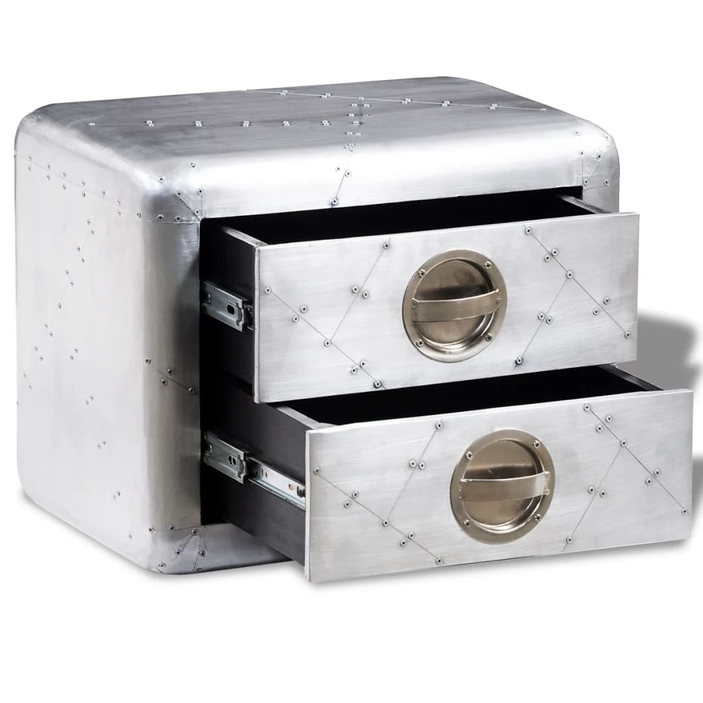 Mesa de apoio aviador com 2 gavetas piloto de aeronave vintage - Image 3