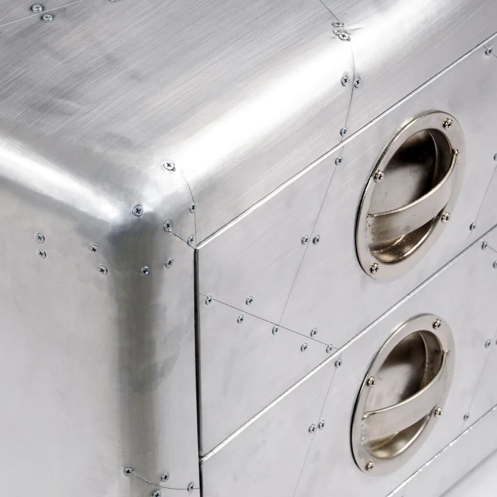 Mesa de apoio aviador com 2 gavetas piloto de aeronave vintage - Image 4