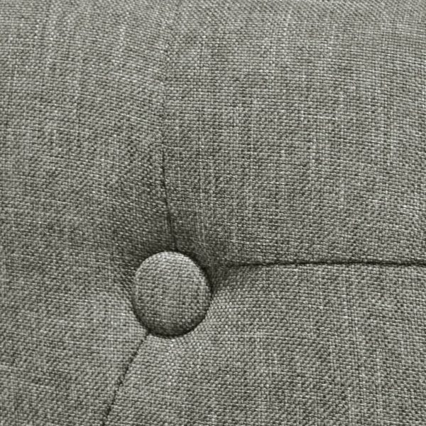 Cadeiras de jantar 4 pcs tecido cinzento - Image 6