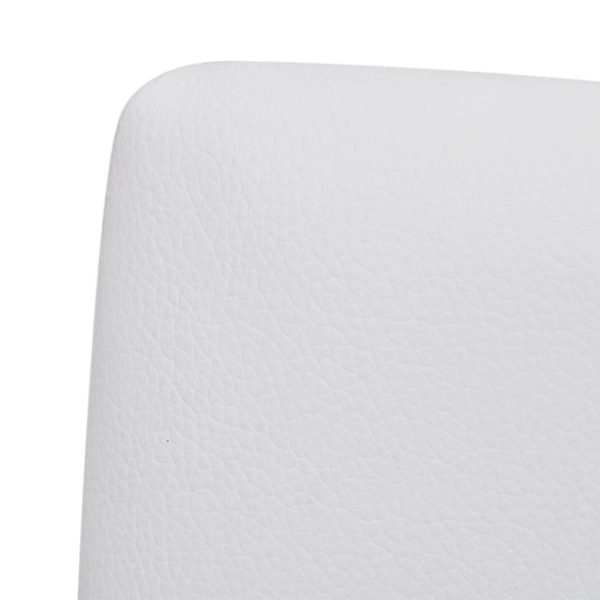 Cadeiras de jantar cantilever 6 pcs couro artificial branco - Image 7
