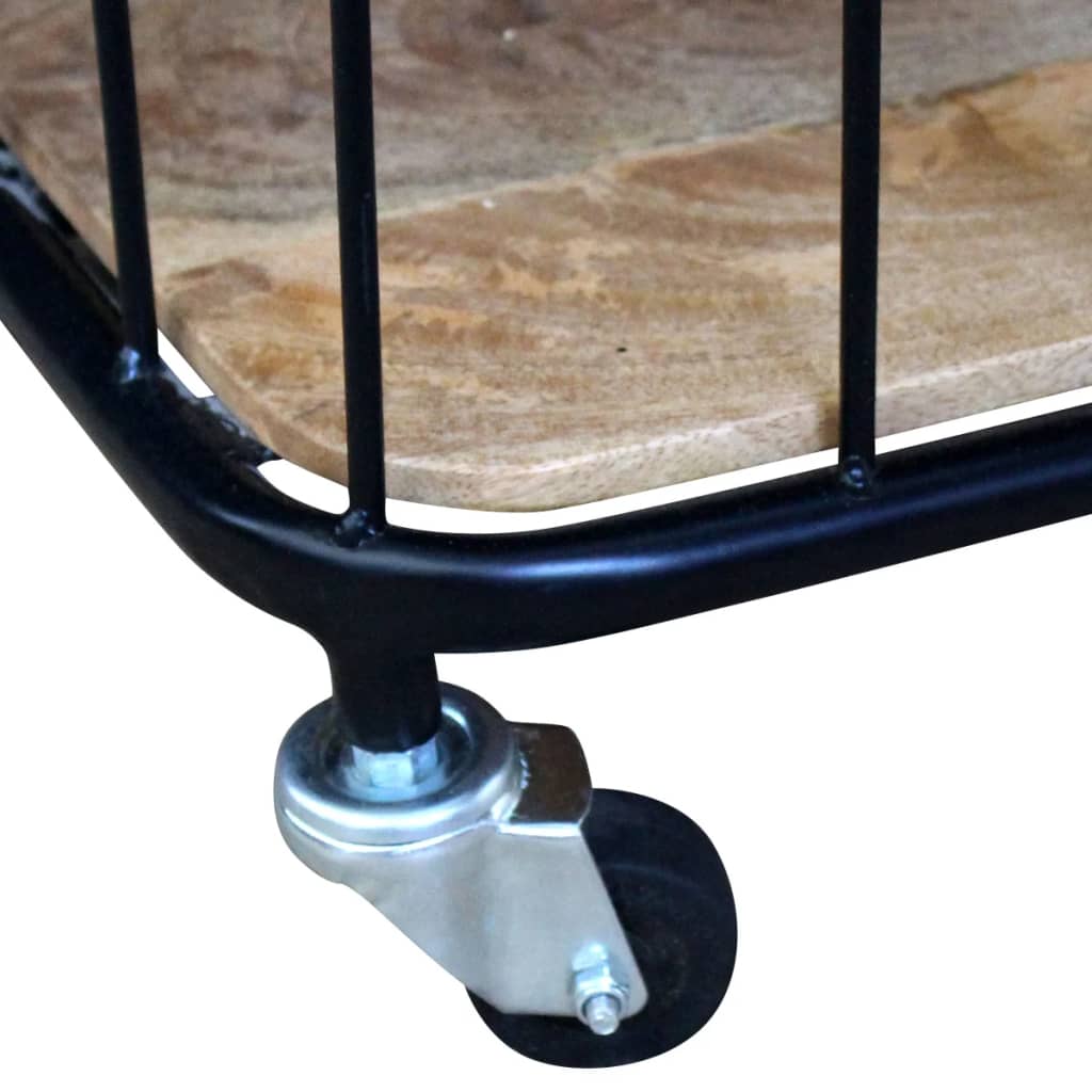 Armário TV madeira de mangueira sólida 100x40x45 cm - Image 8