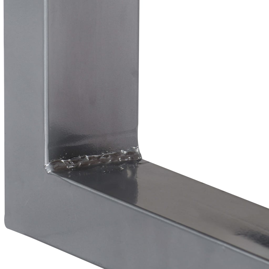 Mesa consola 115x35x76 cm madeira de acácia maciça e ferro - Image 3