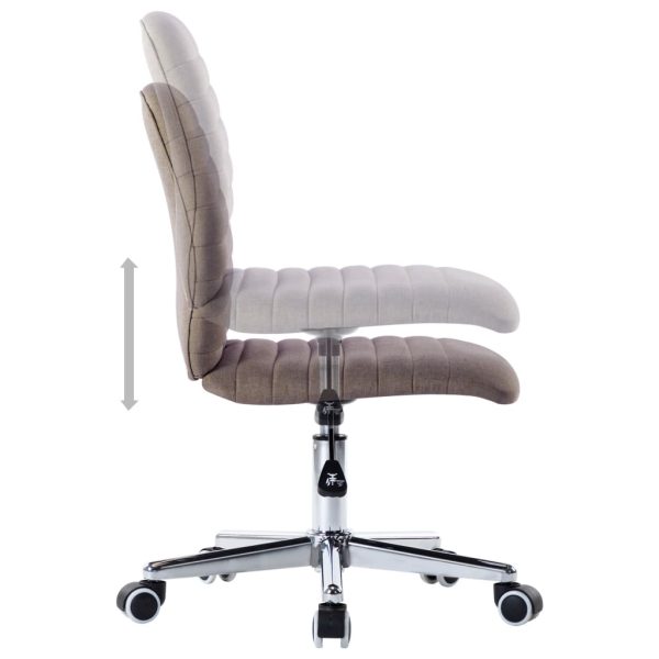 Cadeiras de jantar 2 pcs tecido cinzento-acastanhado - Image 6