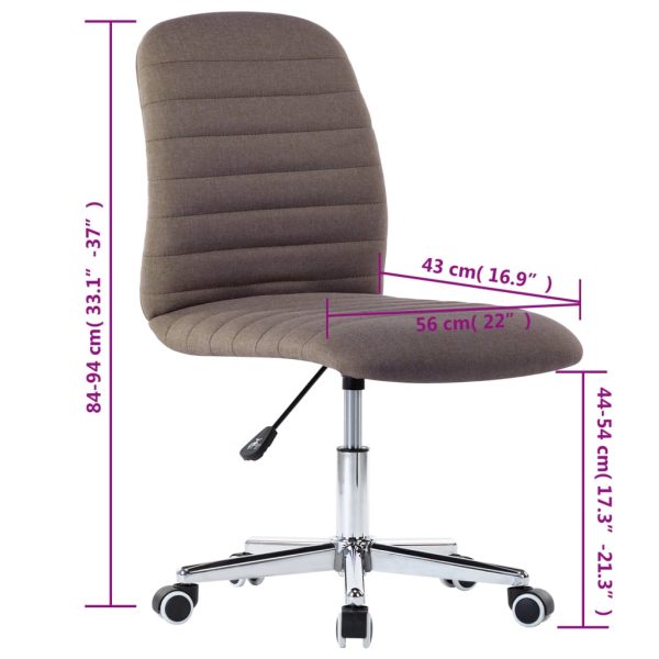 Cadeiras de jantar 2 pcs tecido cinzento-acastanhado - Image 10