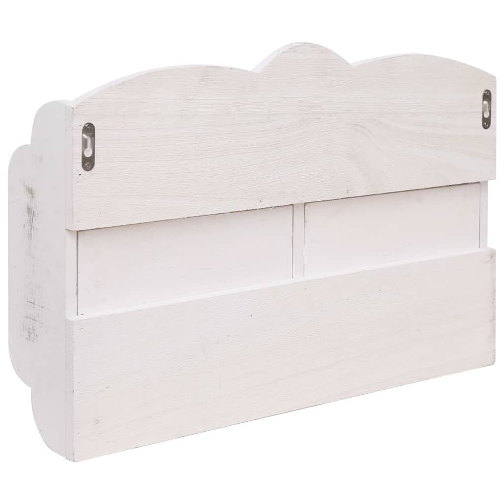 Cabide de parede 50x10x34 cm madeira branco - Image 5