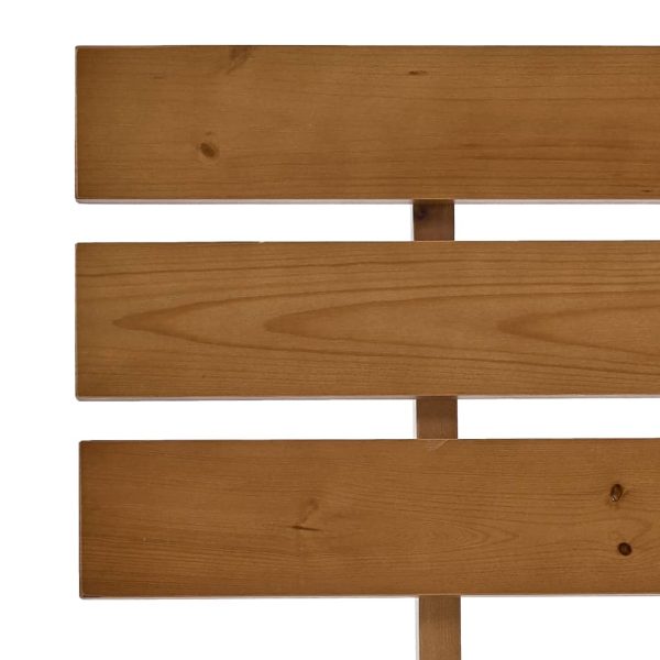 Estrutura de cama 90x200 cm pinho maciço castanho mel - Image 6