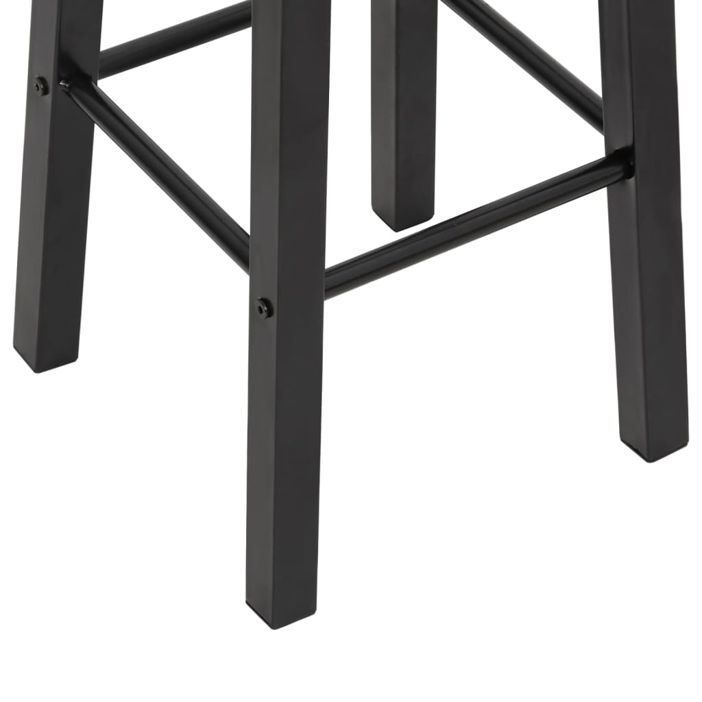 Bancos de bar 2 pcs MDF preto - Image 6
