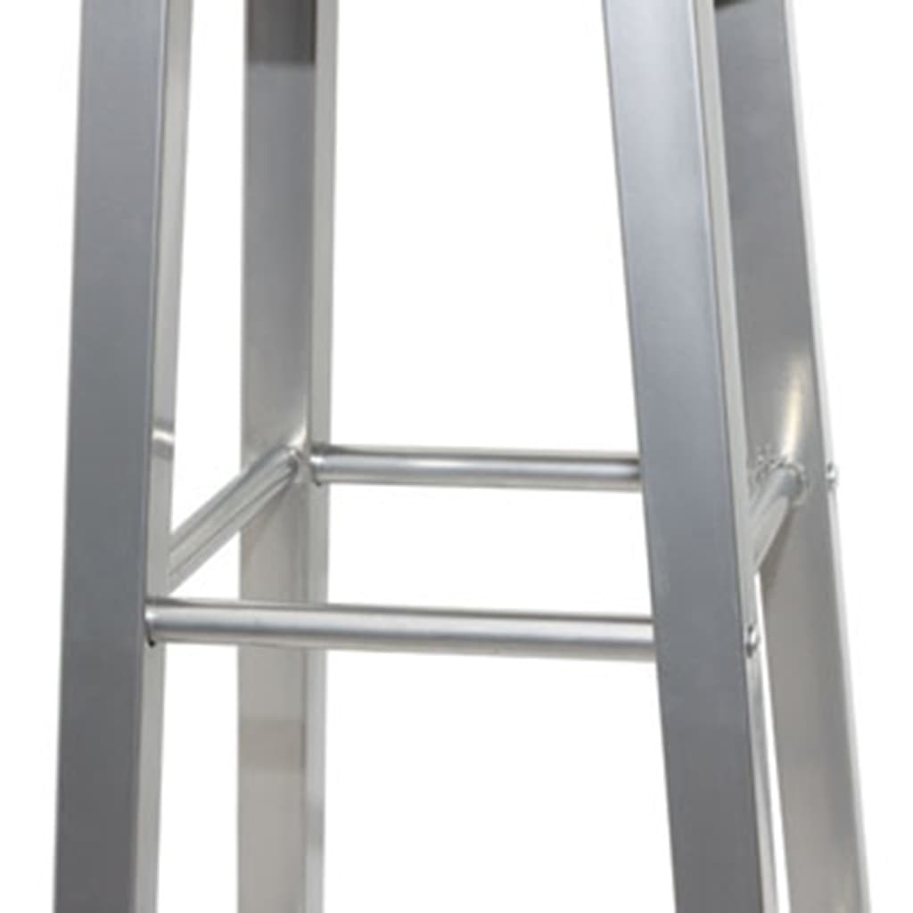 Bancos de bar 4 pcs MDF prateado e castanho - Image 4