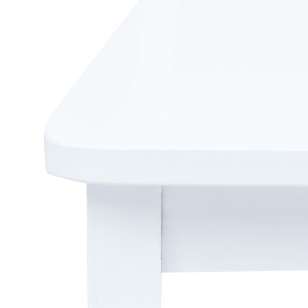 Cadeiras de jantar 6 pcs seringueira maciça branco - Image 6