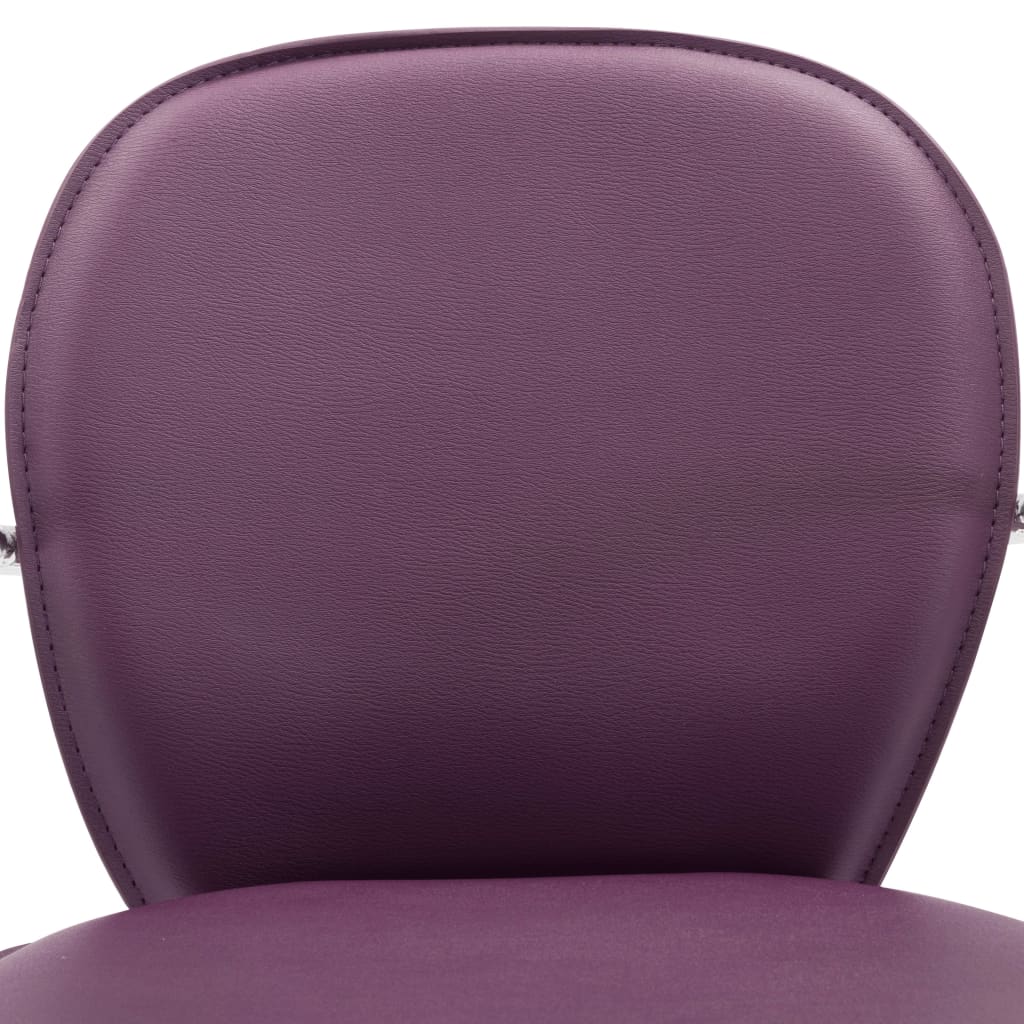 Bancos de bar com apoios de braços 2 pcs couro artificial roxo - Image 6