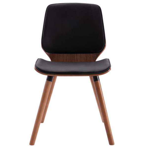 Cadeiras de jantar 2 pcs couro artificial preto - Image 2