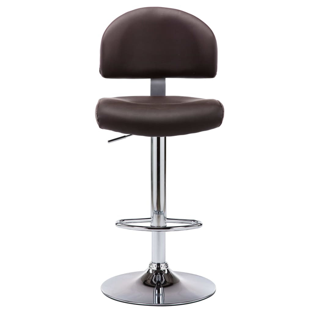 Bancos de bar 2 pcs couro artificial castanho - Image 3