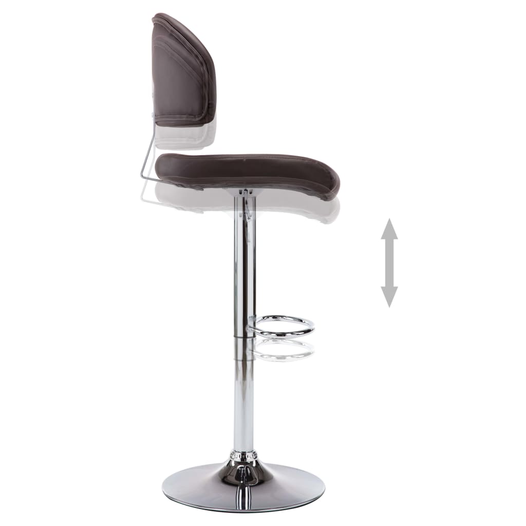 Bancos de bar 2 pcs couro artificial castanho - Image 6