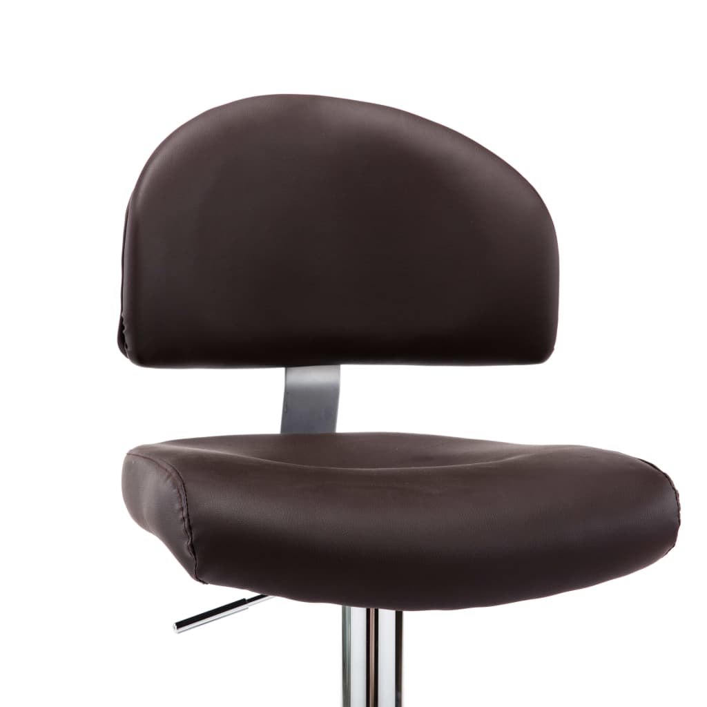 Bancos de bar 2 pcs couro artificial castanho - Image 7