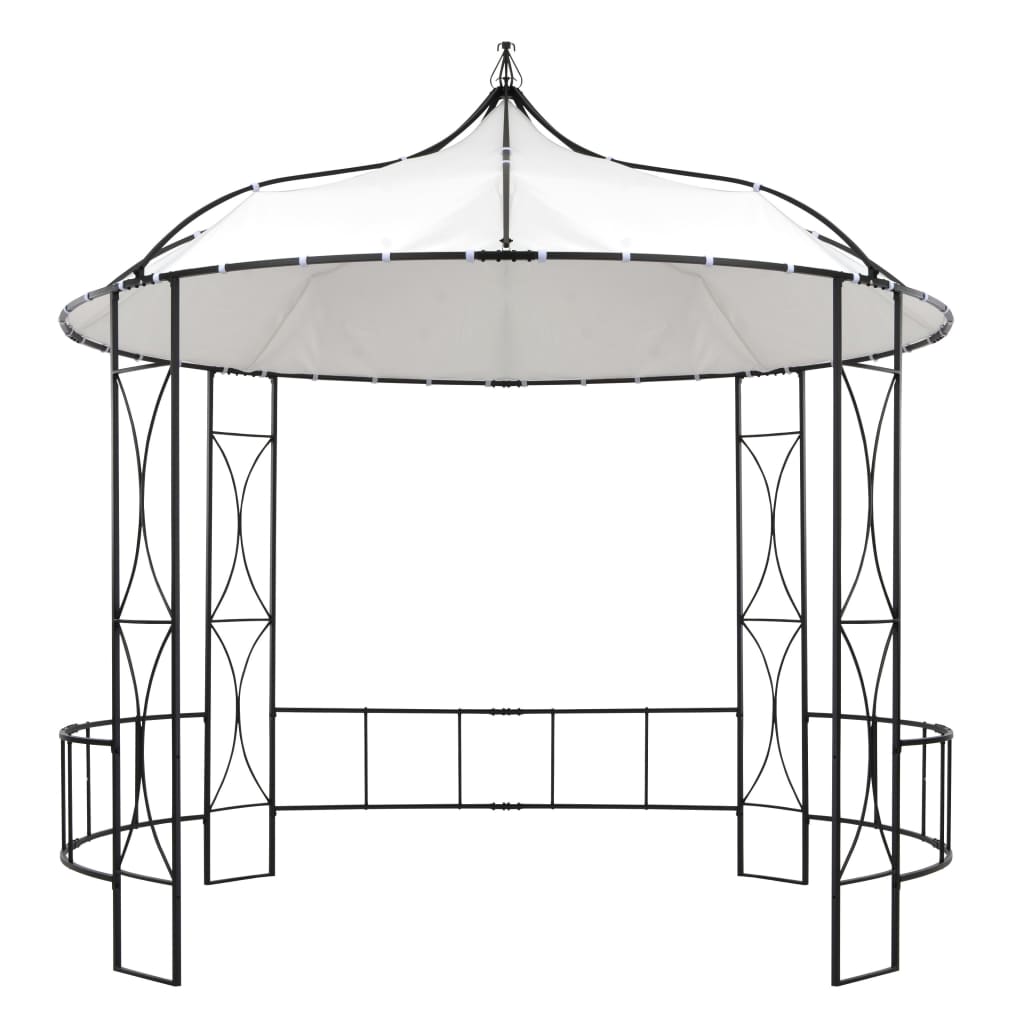 Gazebo redondo 300x290 cm branco - Image 2