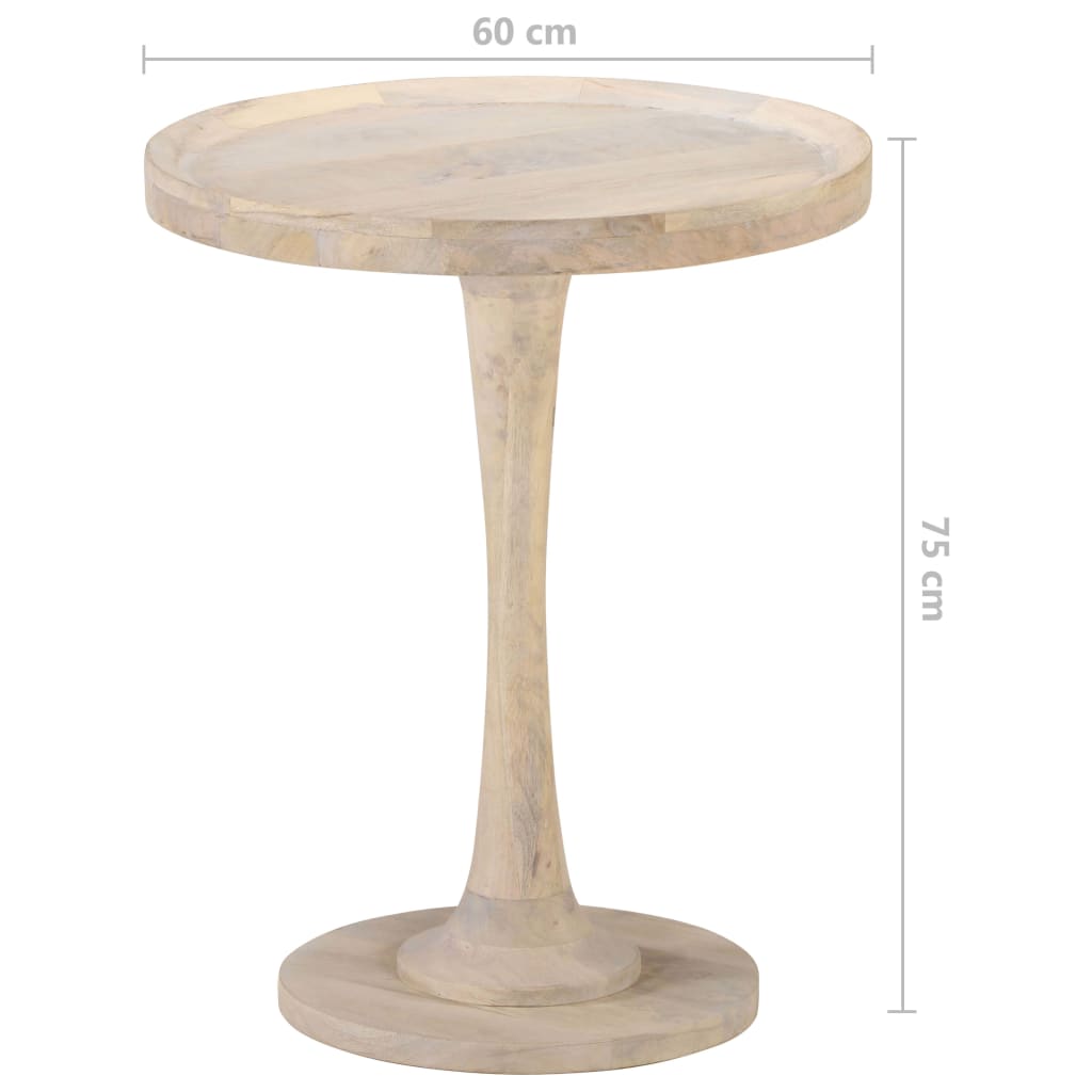 Mesa de apoio Ø60x75 cm madeira de mangueira maciça - Image 4