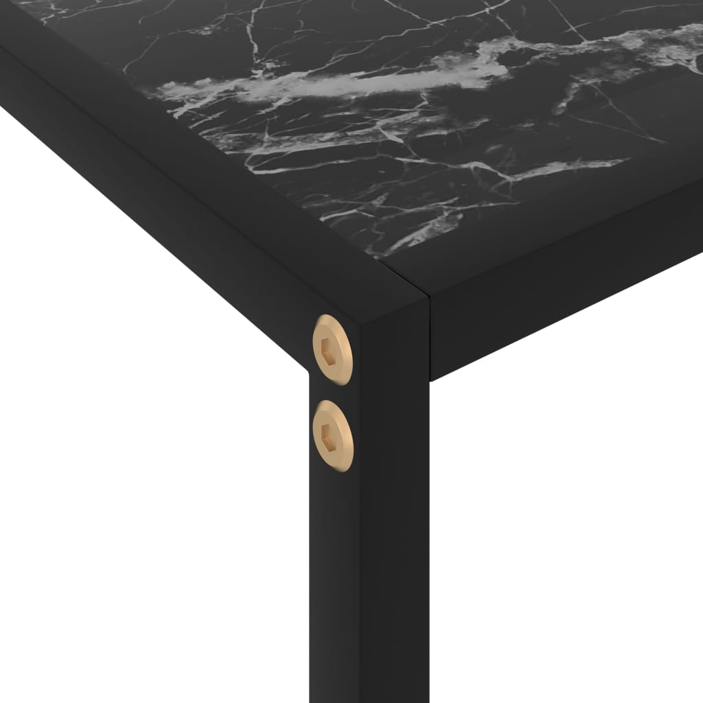 Mesa consola 60x35x75 cm vidro temperado preto - Image 5