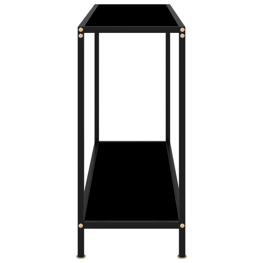 Mesa consola 100x35x75 cm vidro temperado preto - Image 3