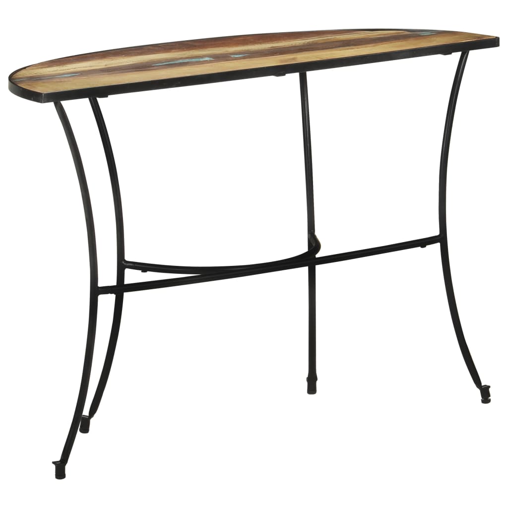 Mesa de apoio 110x40x77 cm madeira recuperada maciça - Image 4