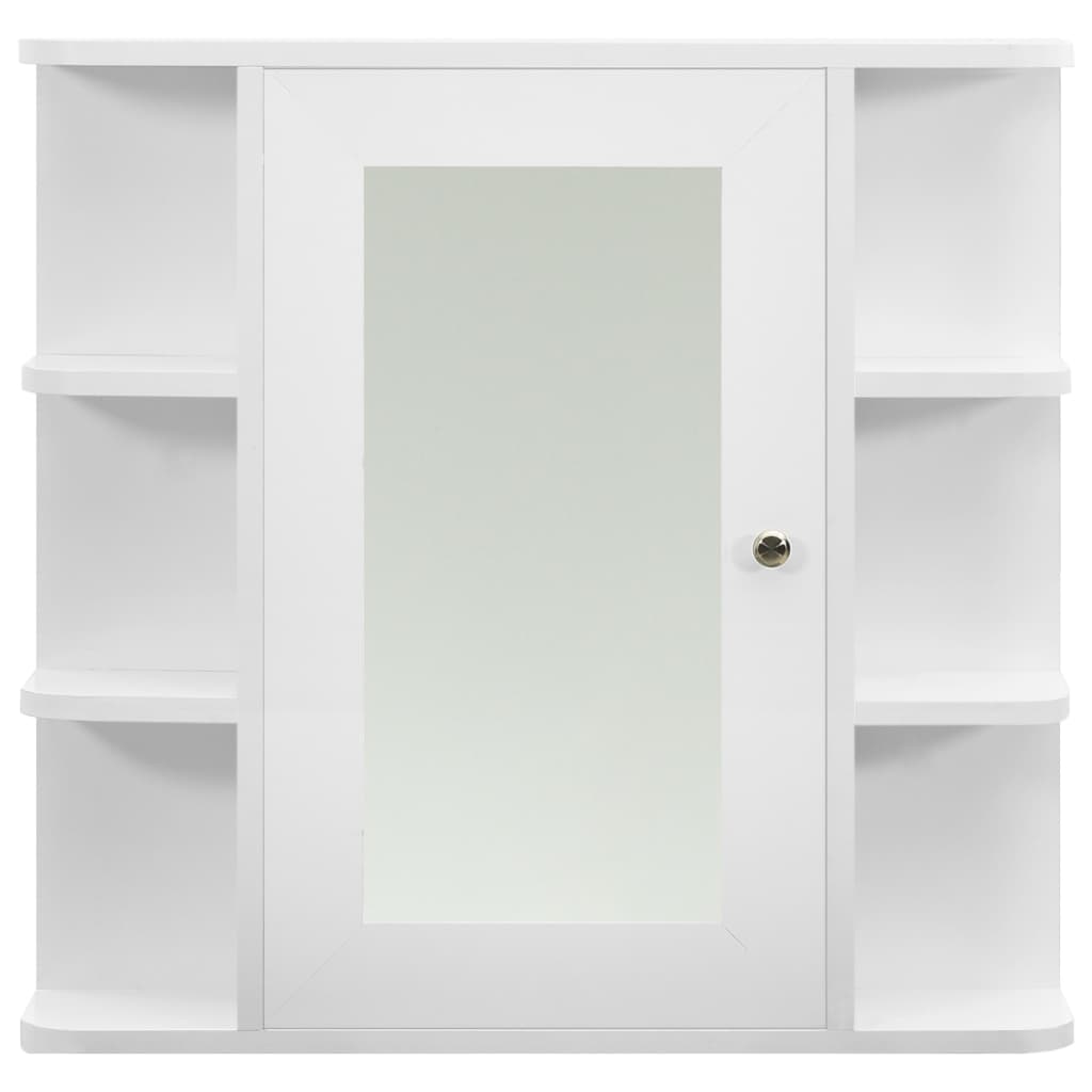 Armário espelhado para casa de banho 66x17x63 cm MDF branco - Image 3