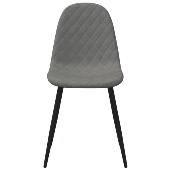 Cadeiras de jantar 4 pcs veludo cinzento-claro - Image 3