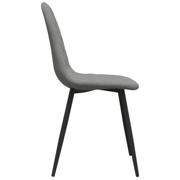 Cadeiras de jantar 4 pcs veludo cinzento-claro - Image 4