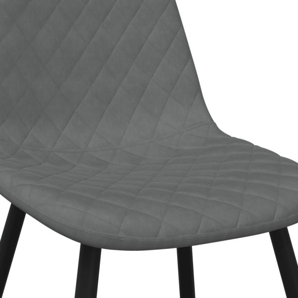 Cadeiras de jantar 4 pcs veludo cinzento-claro - Image 6
