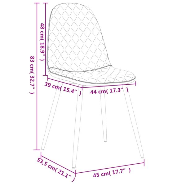Cadeiras de jantar 4 pcs veludo cinzento-claro - Image 8