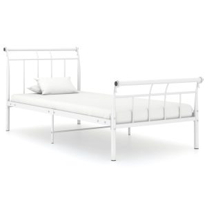 Estrutura de cama 100x200 cm metal branco