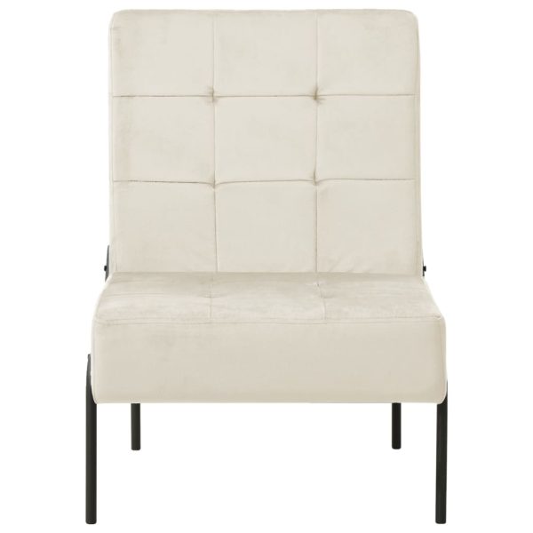 Cadeira de descanso 65x79x87 cm veludo creme - Image 2
