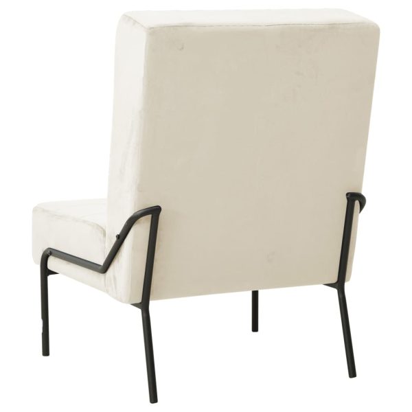 Cadeira de descanso 65x79x87 cm veludo creme - Image 4