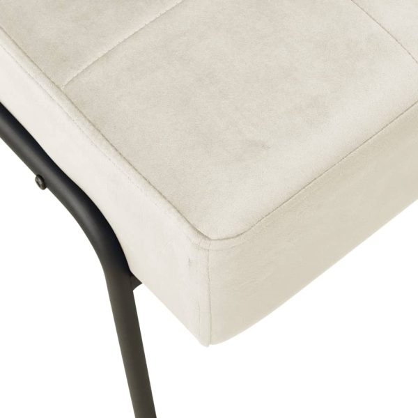 Cadeira de descanso 65x79x87 cm veludo creme - Image 5