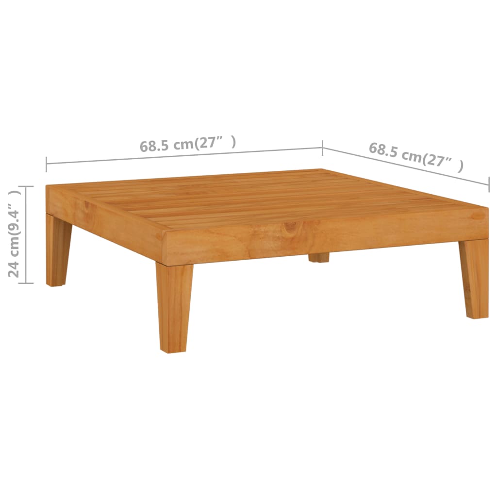 10 pcs conjunto lounge de jardim c/ almofadões acácia maciça - Image 11