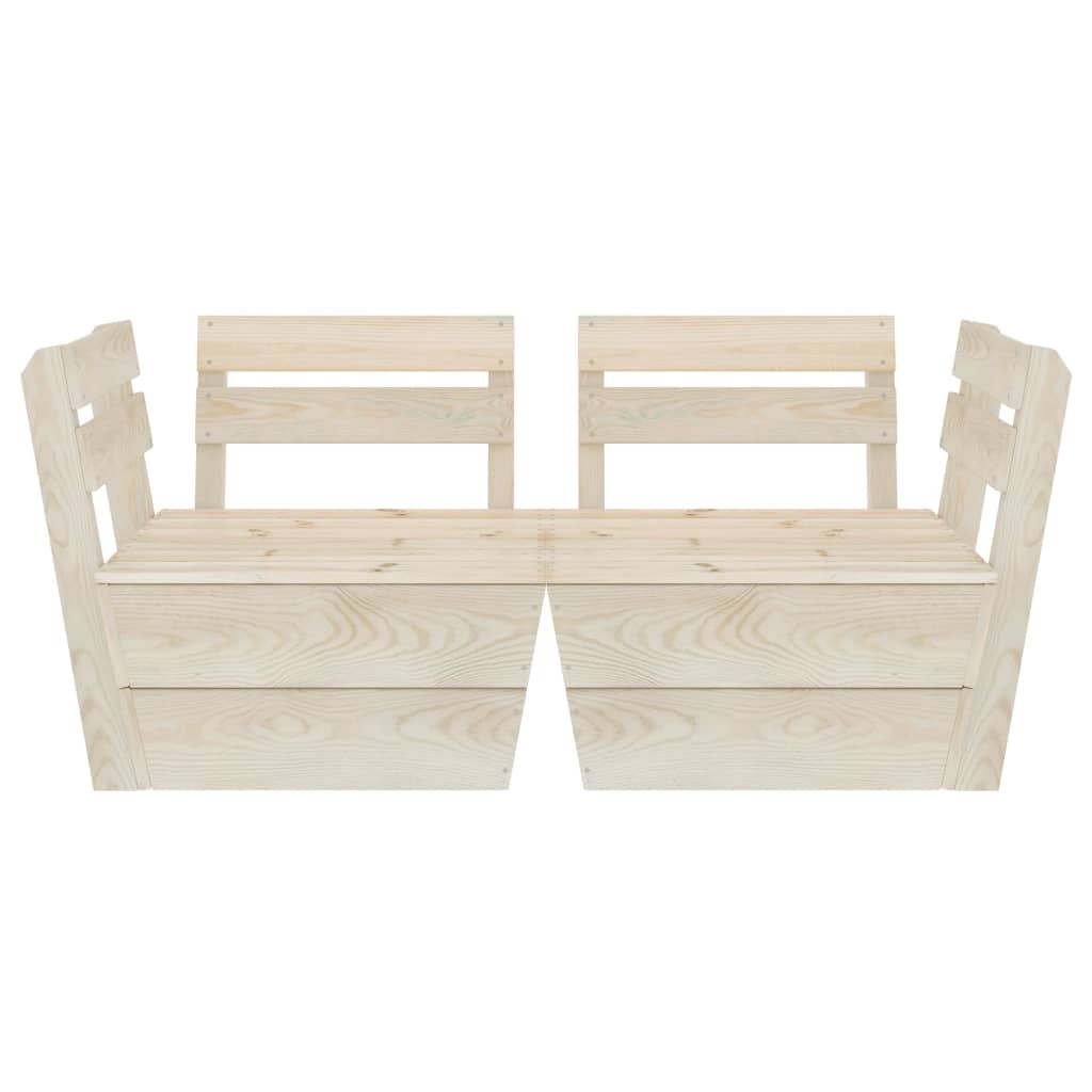 Sofá de paletes 2 lugares p/ jardim madeira de abeto impregnada - Image 2