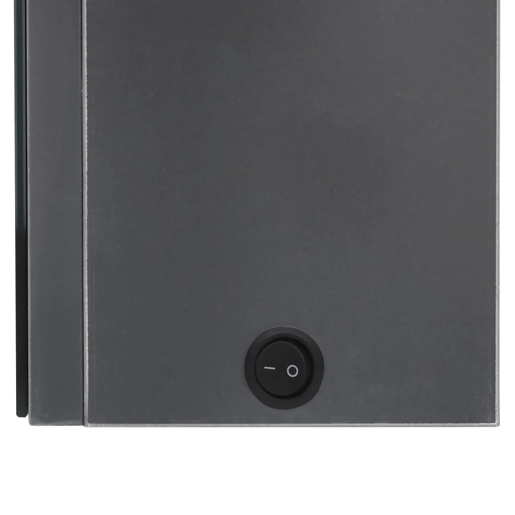 Armário espelhado casa de banho LED 50x14x60 cm cinza brilhante - Image 5