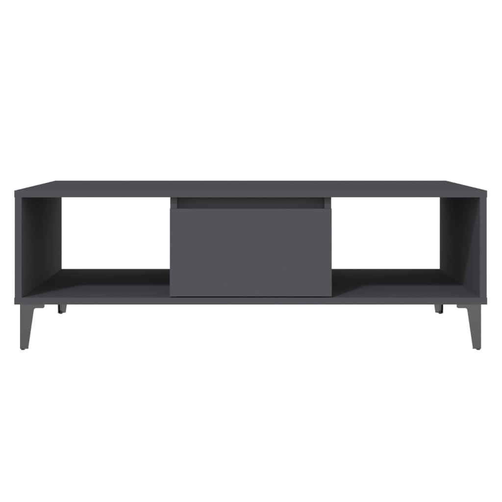 Mesa de centro 103,5x60x35 cm derivados de madeira cinza - Image 4