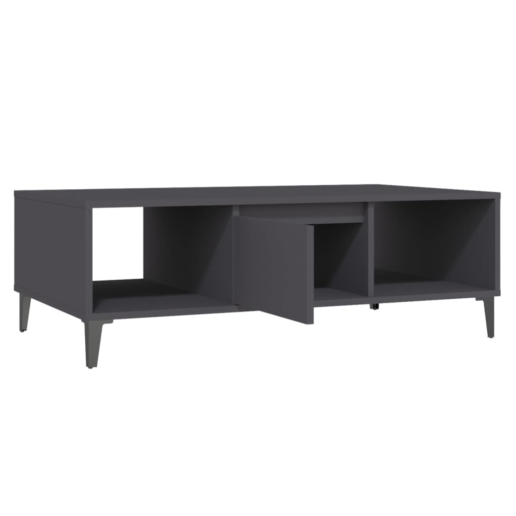Mesa de centro 103,5x60x35 cm derivados de madeira cinza - Image 6