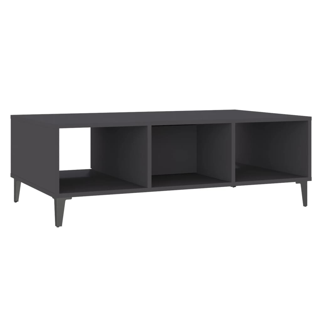 Mesa de centro 103,5x60x35 cm derivados de madeira cinza - Image 7